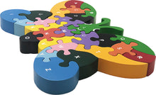 Load image into Gallery viewer, butterfly preschool wooden puzzle
