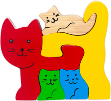 Load image into Gallery viewer, cat wooden puzzles for baby
