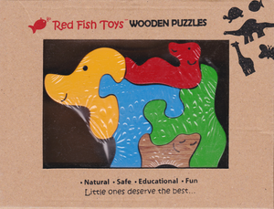 chunky wooden puzzles dog