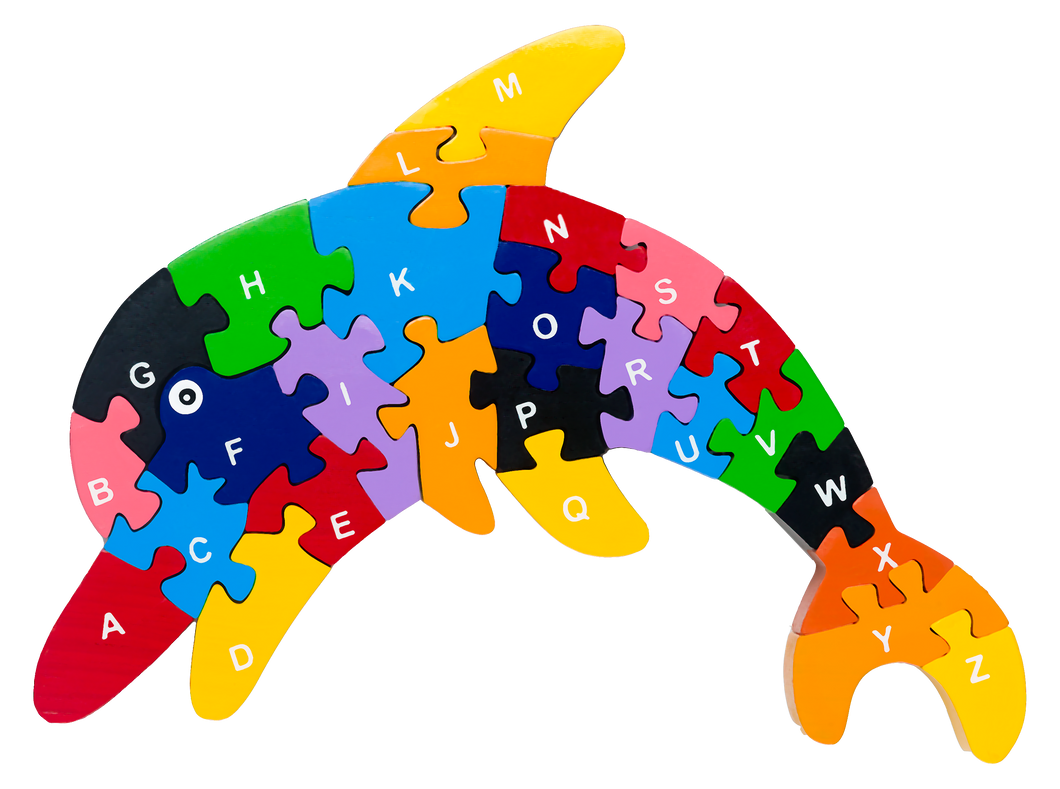 dolphin puzzle alphabet letters