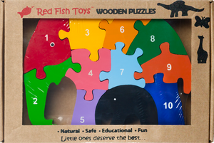 preschool number puzzles elephant