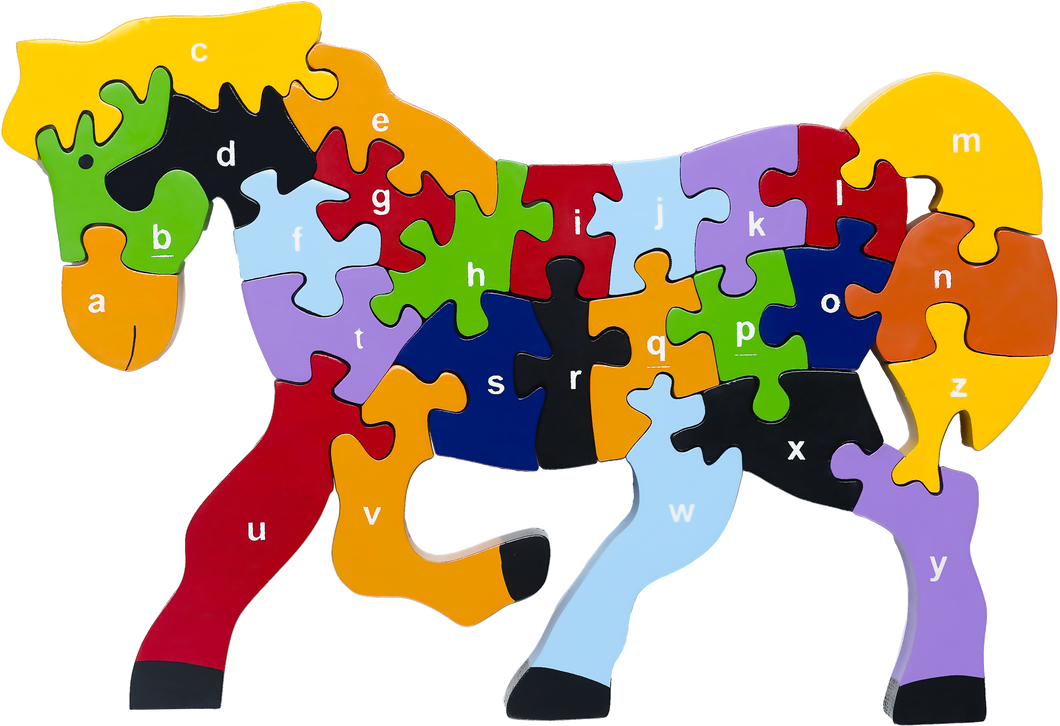 3d horse puzzle alphabet
